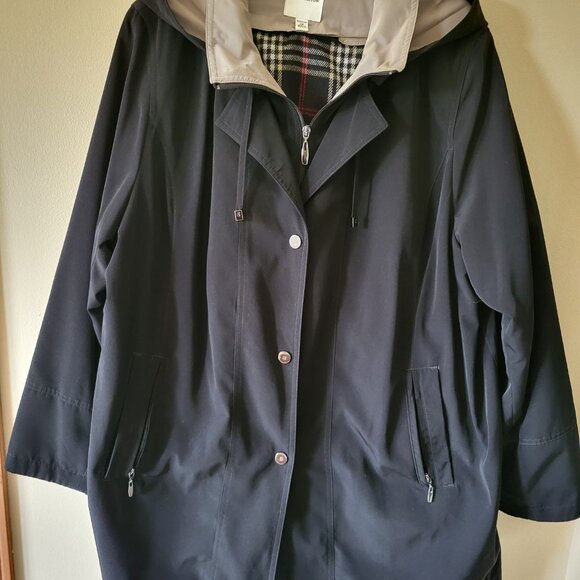 Black Hooded Winter Coat, 2X< Croft & Barrow - Picture 1 of 6